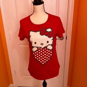 Hello Kitty red tshirt. Size M. Measurements are in photos